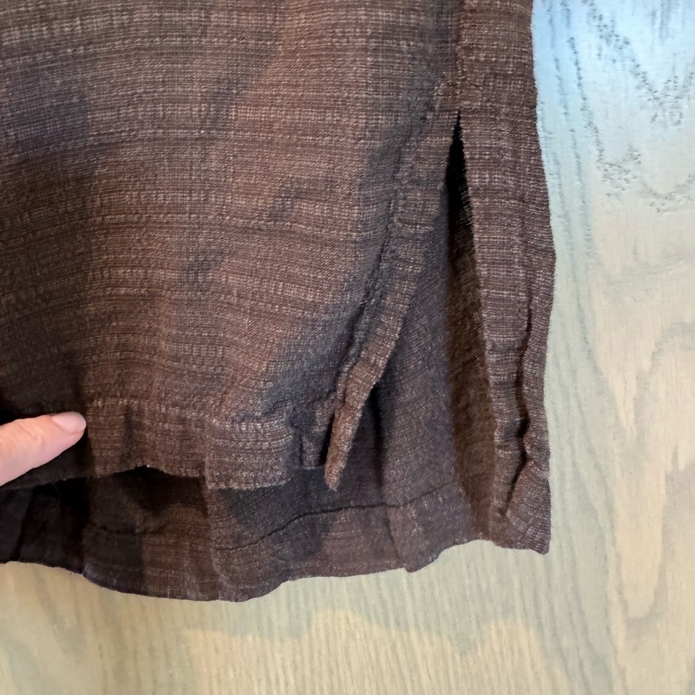 Eileen Fisher Brown Cropped Wide-Leg Pants - Picture 5 of 10